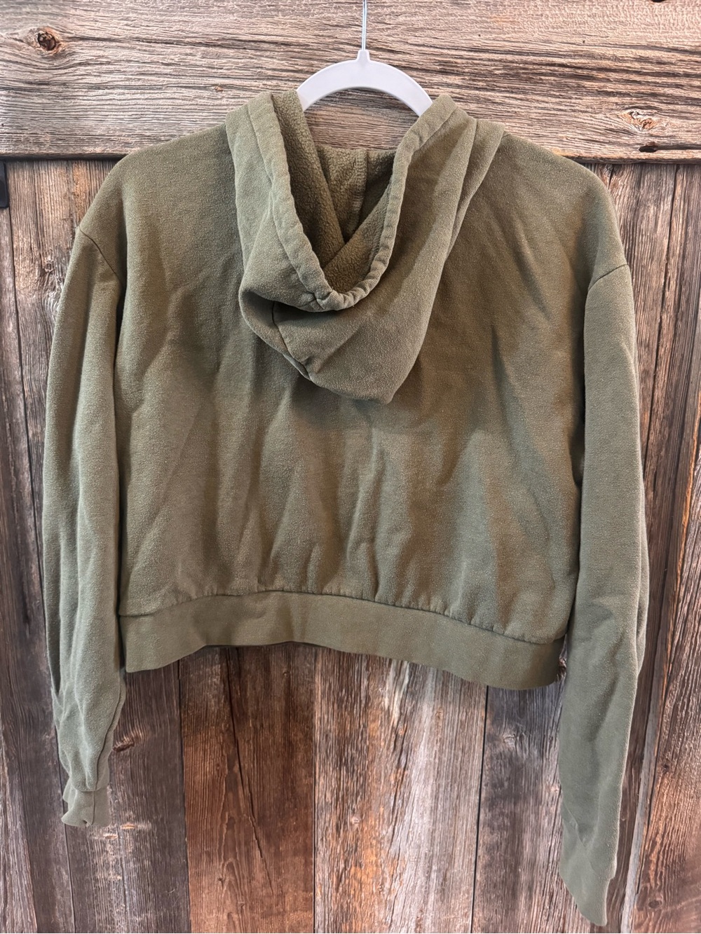 Vans Cropped Hoodie Women’s Small Green Logo Pullover Streetwear - Picture 4 of 4